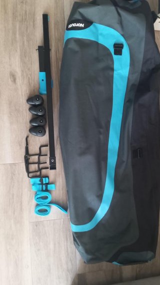 Cofre Techo 340L Plegable + 2 Barras Cruz