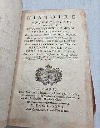 Histoire universelle, tomo XVIII, 1788, 3 mapas !!