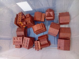 Set de 40 aproximadamente Maquetas de Madera Artes