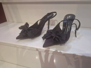 Zapato salón destalonado Zara marrón