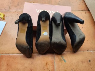 Zapatos de tacón negros de piel VERONA