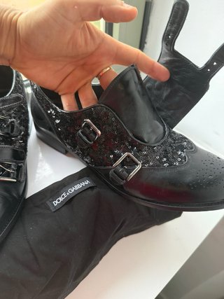 D&G 100% piel pedrería Negro Mocasines T.40 (7)