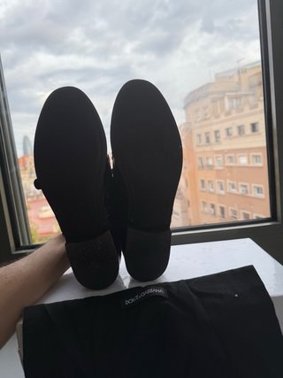 D&G 100% piel pedrería Negro Mocasines T.40 (7)
