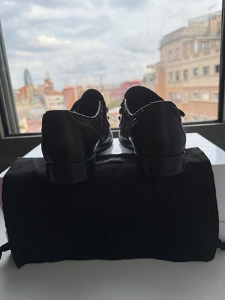 D&G 100% piel pedrería Negro Mocasines T.40 (7)