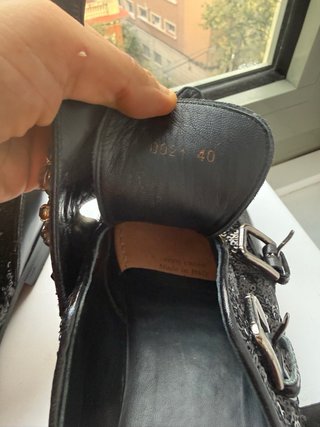 D&G 100% piel pedrería Negro Mocasines T.40 (7)