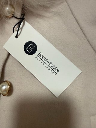 Abrigo niña beige con pelo talla de 3 a 4 años
