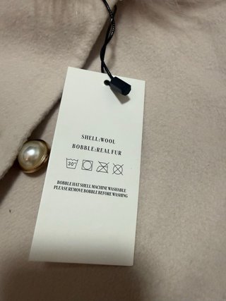 Abrigo niña beige con pelo talla de 3 a 4 años