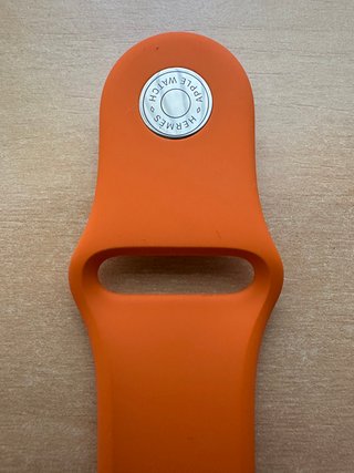 Apple Watch X Hermès 45mm. Orange Sport Band M/L