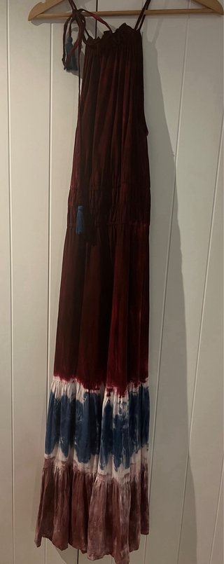 Vestido estilo hippie color vino