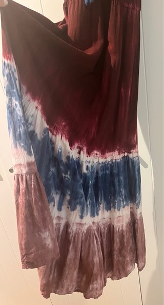 Vestido estilo hippie color vino
