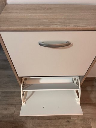 Zapatero Nano Blanco y Roble Leroy Merlin