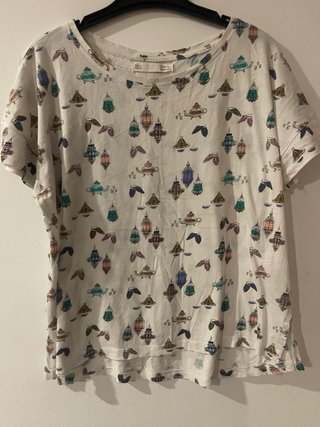 Camiseta Zara Estampada Talla M