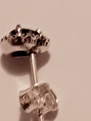 Pendientes Pandora Corazón Negro y Plata