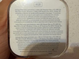 iPod Nano 6ª Gen 8GB A1366 Dorado