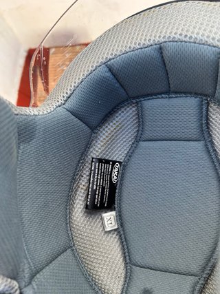 Casco de moto con visera transparente