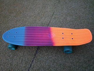 Monopatín Patineta  Naranja lila Azul