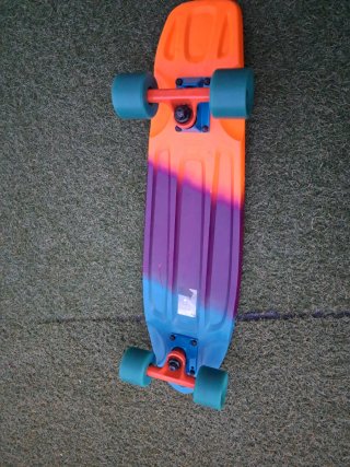Monopatín Patineta  Naranja lila Azul