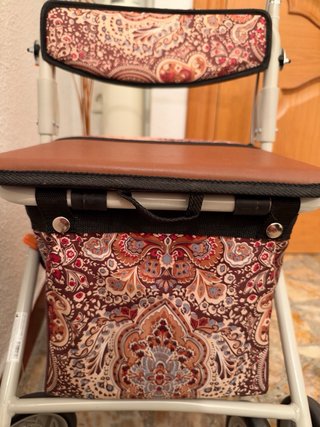 Andador y carrito compra 2 en 1 con asiento