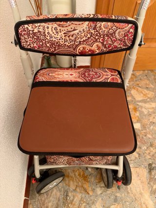 Andador y carrito compra 2 en 1 con asiento