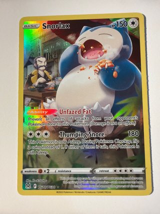 Carta Pokémon Snorlax TG10/TG30