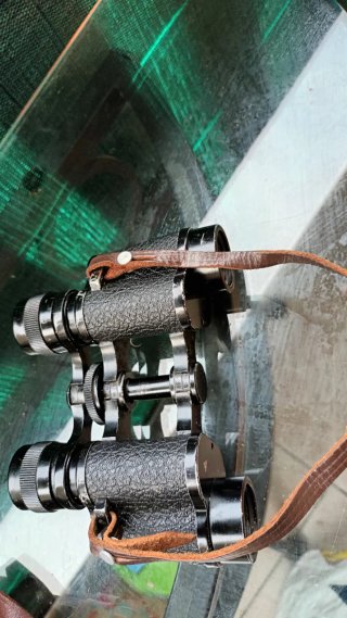 Prismáticos Antiguos con Funda de Piel