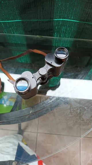 Prismáticos Antiguos con Funda de Piel