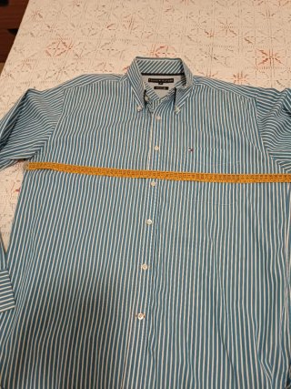 Camisa Tommy Hilfiger Caballero XL Rayas Azul/Blan
