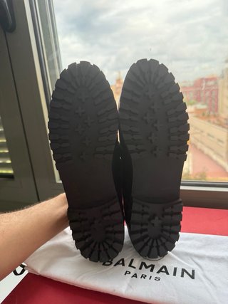 Balmain 100% piel Negro Mocasines flecos T.41 (7)