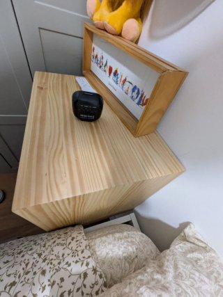 Mesitas de noche flotantes madera maciza