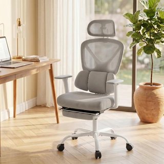 Silla Oficina Ergonómica Soporte Lumbar Gris