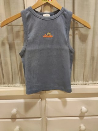 Camiseta sin mangas Solete azul