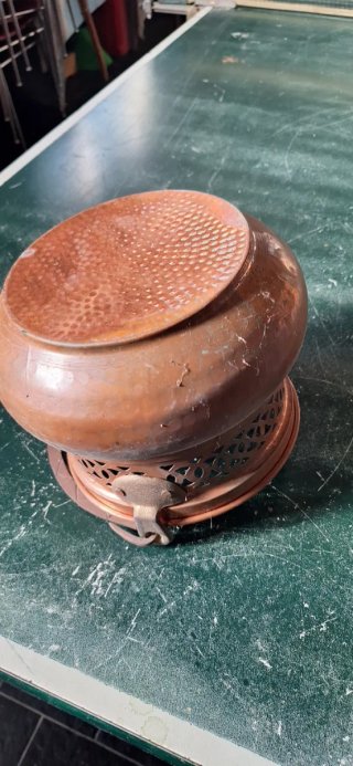 Portavano paiolo in rame vintage