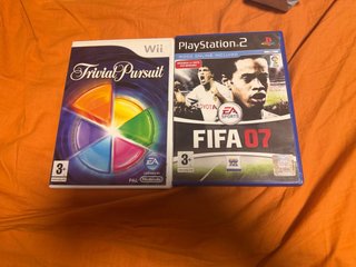Pack 2 Videojuegos Wii y PS2: FIFA 07 y Trivial Pu
