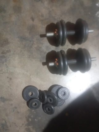 Juego de pesas y discos
