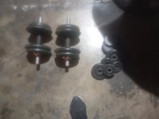 Juego de pesas y discos