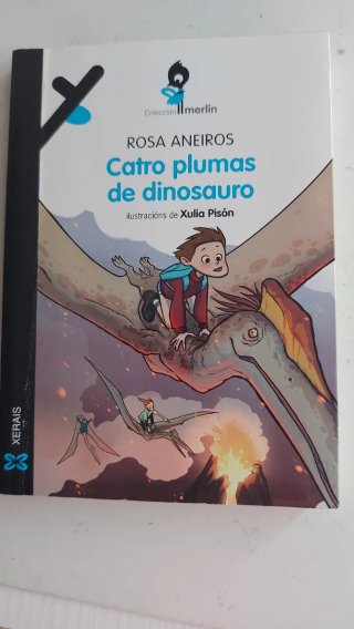 Catro plumas de dinosauro