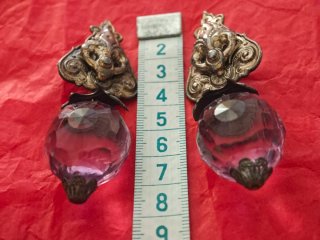 Pendientes Fantasía con Piedras Moradas