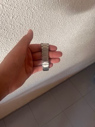 Reloj de Pulsera Plateado para Hombre