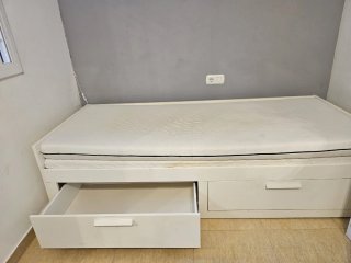 Cama juvenil Brimes Ikea blanca
