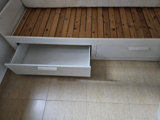 Cama juvenil Brimes Ikea blanca