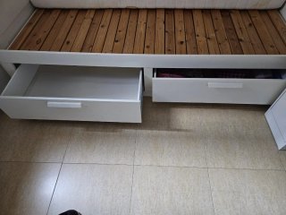 Cama juvenil Brimes Ikea blanca