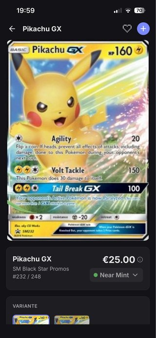 Carta Pokémon Pikachu GX SM232