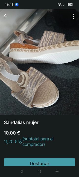 Sandalias de mujer con cuña