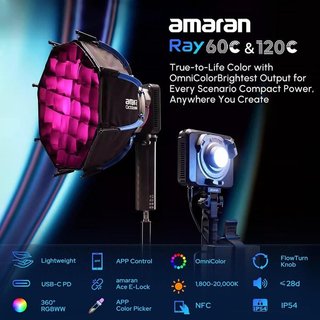Luz vídeo LED Amaran Ray 120C NUEVA
