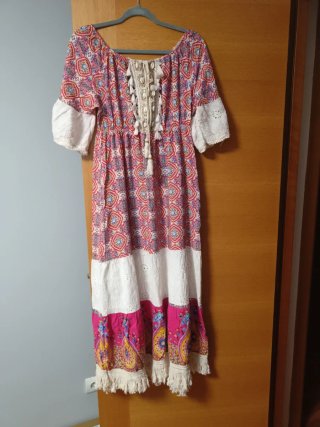 Vestido Boho Estampado Talla Única