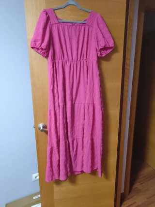 Vestido rosa midi
