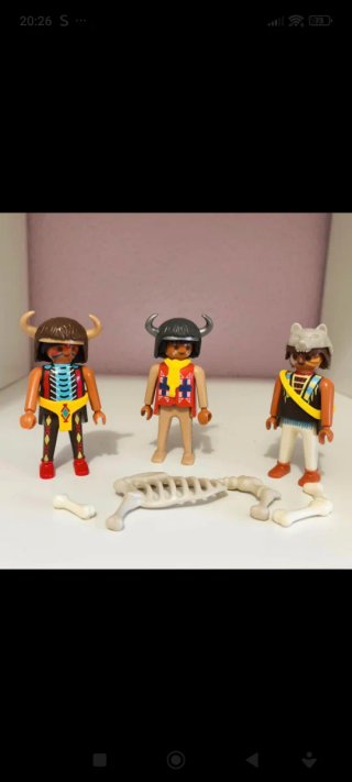 3 Figuras Playmobil Temática Indígena