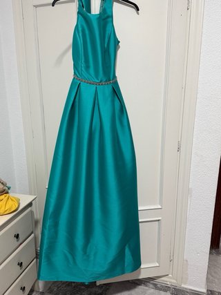 Vestido de fiesta azul turquesa Maria Lagos