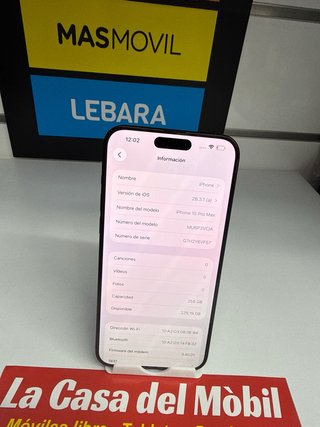 iPhone 15 Pro Max 256GB Negro como nuevo