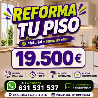 Reforma integral de piso 19.500 €
